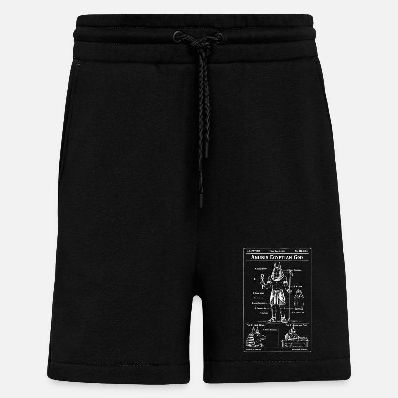 Anubis Blueprint Icon Tee - Shorts - made by SPREAD - SOLID BLACK