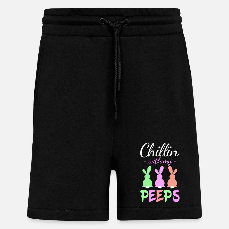 Chillin with Peeps Pastellhasen - Shorts - made by SPREAD - SOLID BLACK