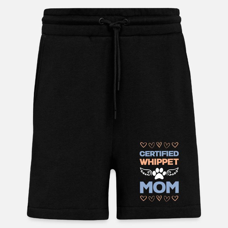 Zertifizierte Whippet Mama - Shorts - made by SPREAD - SOLID BLACK
