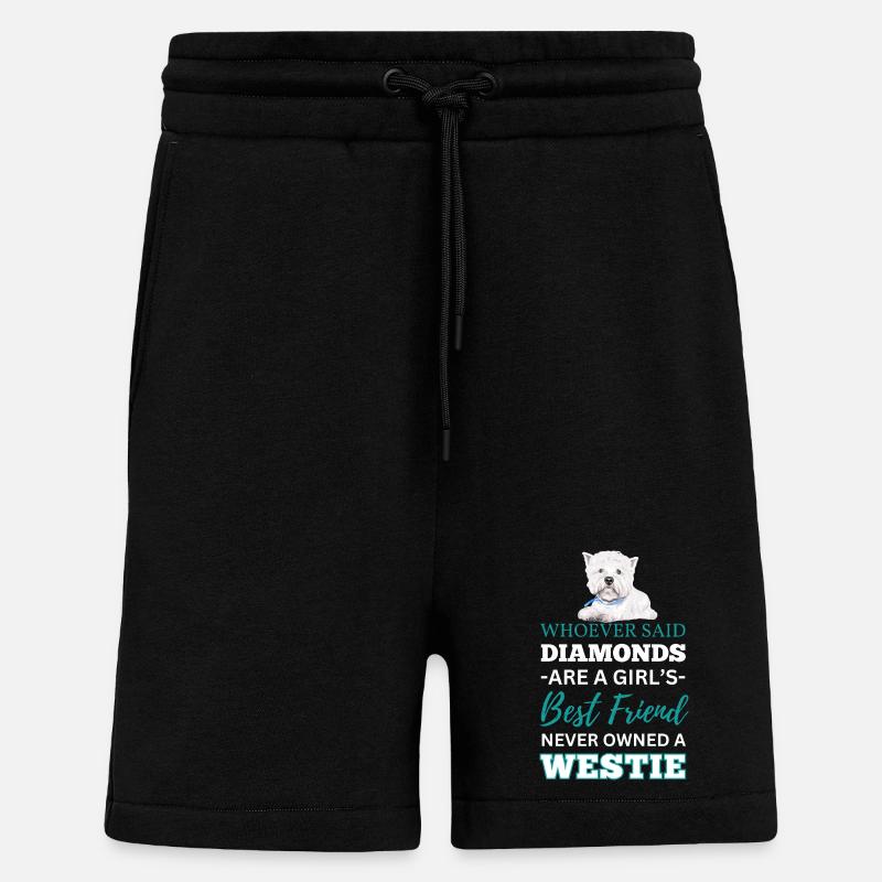 westie qui a dit - Short bio décontracté fabriqué en UE - SOLID BLACK