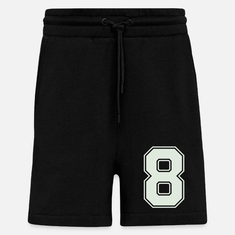 8 - Short bio décontracté fabriqué en UE - SOLID BLACK