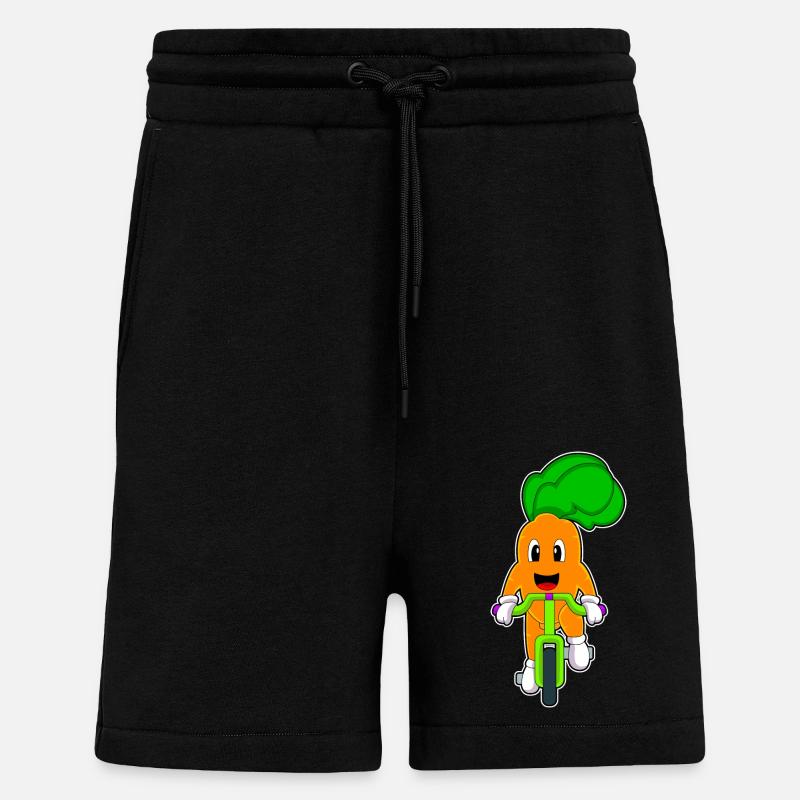 Vélo carotte - Short bio décontracté fabriqué en UE - SOLID BLACK