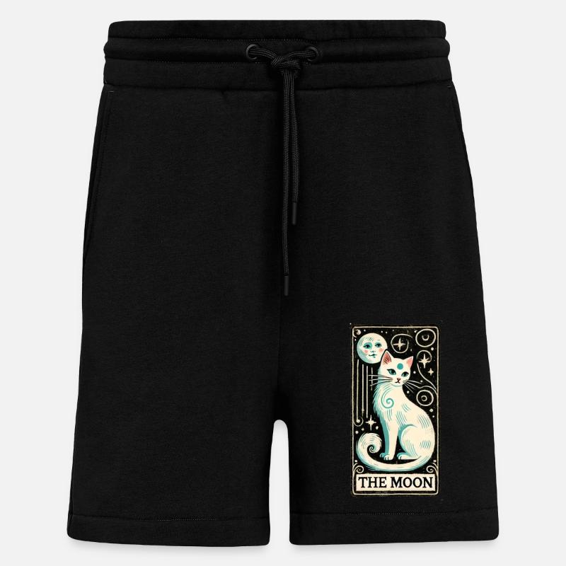 Le Tarot de la Lune - Short bio décontracté fabriqué en UE - SOLID BLACK