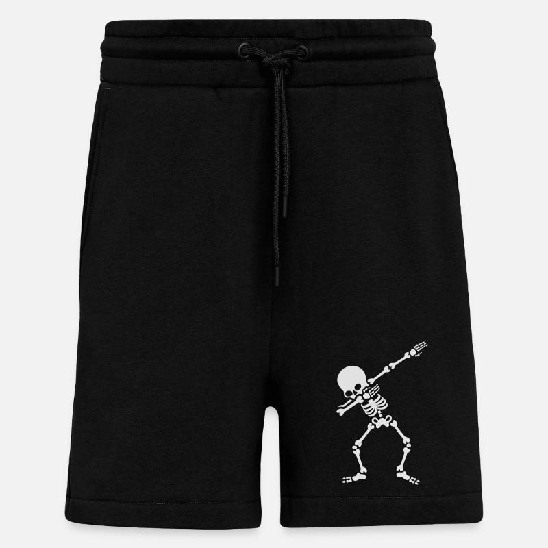 Dabbing squelette dab dance Halloween - Short bio décontracté fabriqué en UE - SOLID BLACK
