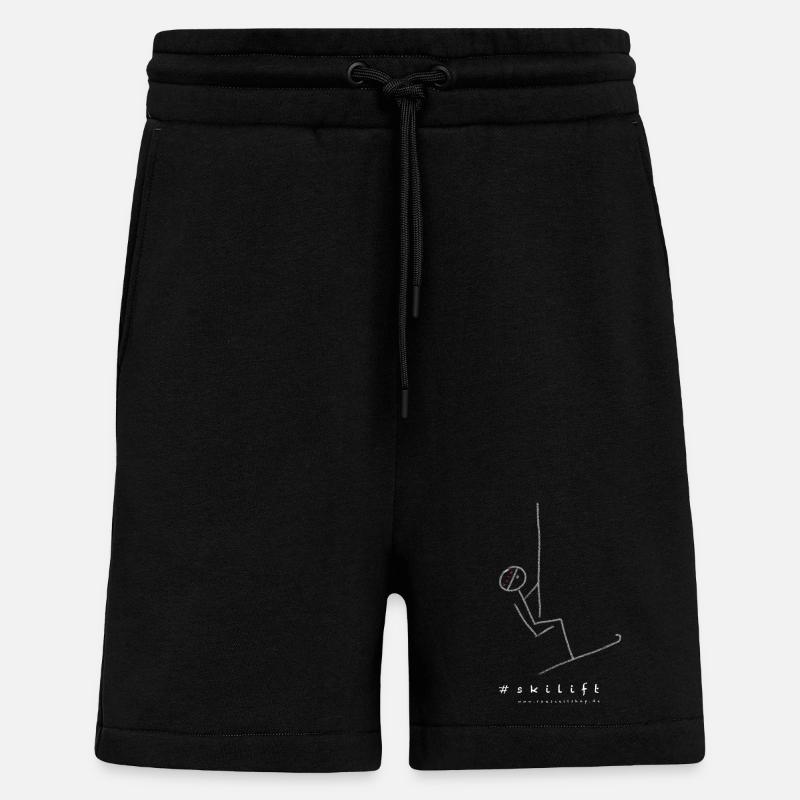 remontées mécaniques - Short bio décontracté fabriqué en UE - SOLID BLACK