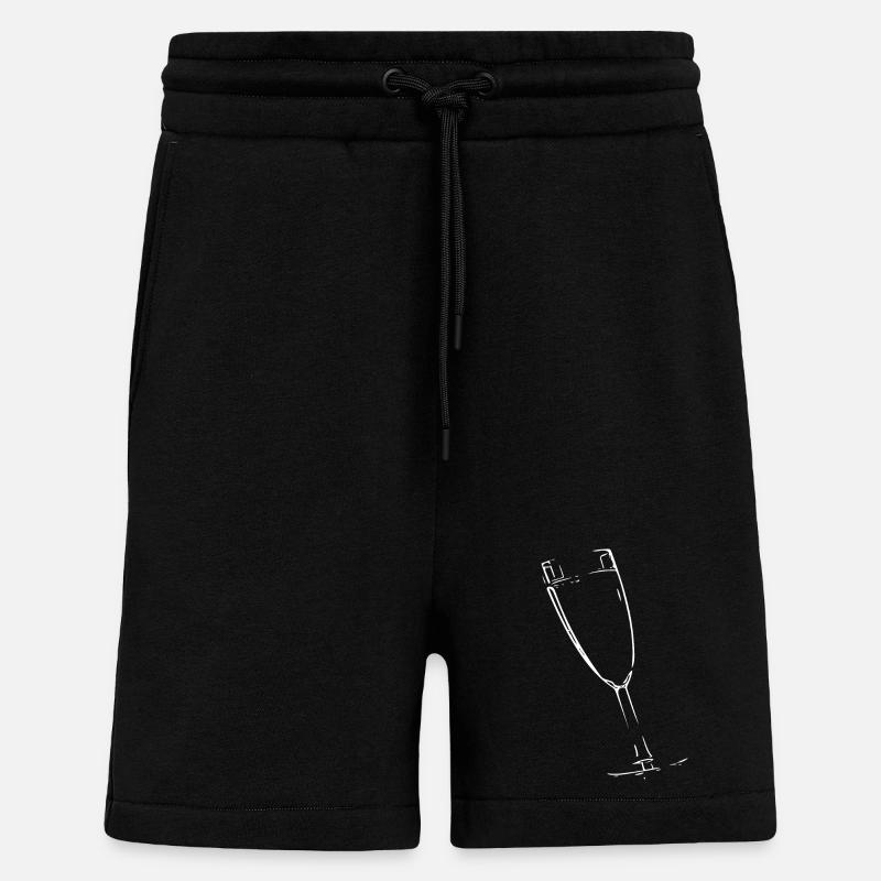 Abstraktes Glas / Linie / weiß / Muster - Shorts - made by SPREAD - SOLID BLACK
