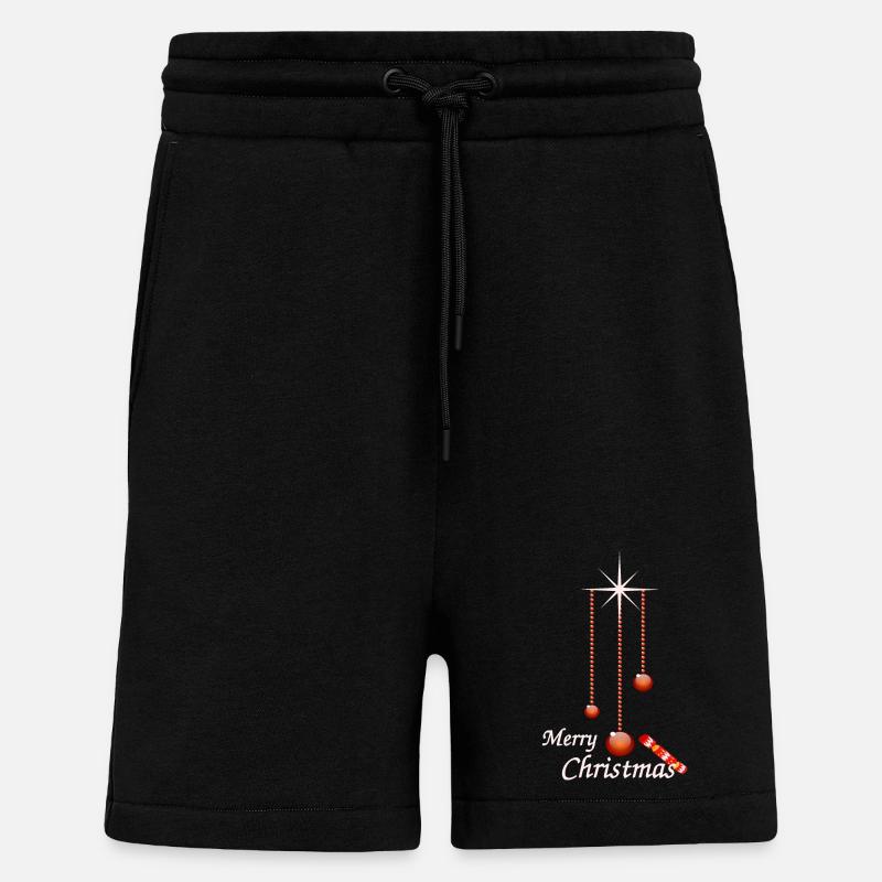 Christmas balls with candy - Shorts - made by SPREAD - SOLID BLACK