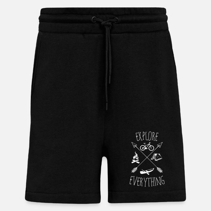 Explore Everything Outdoors - Shorts - made by SPREAD - SOLID BLACK