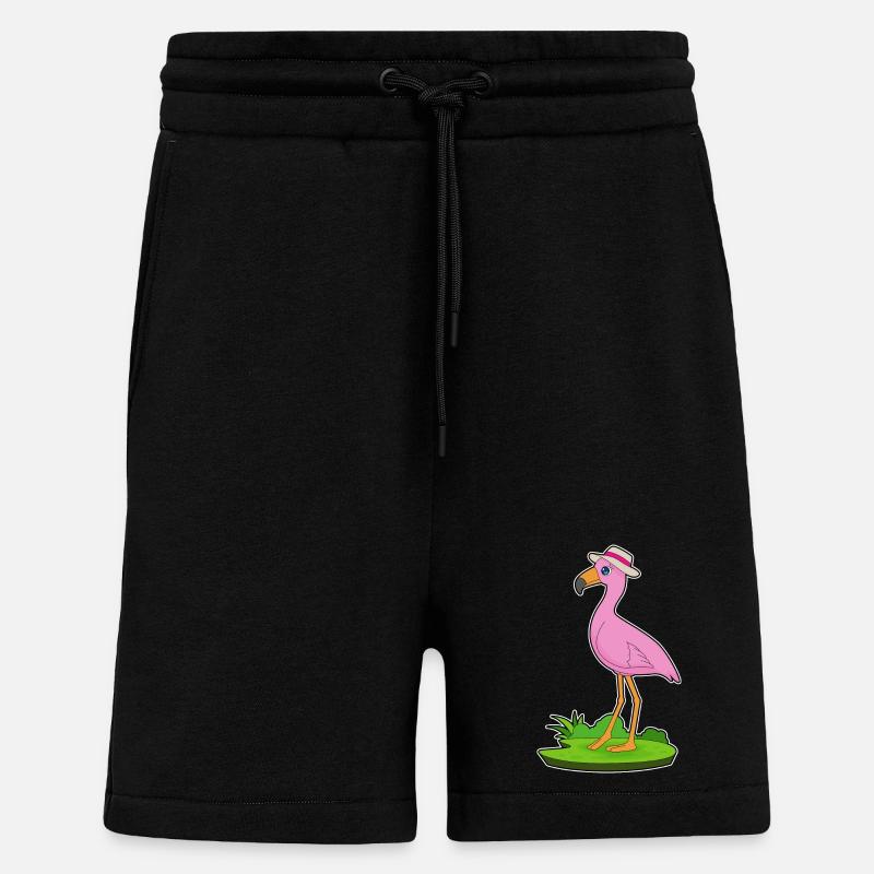 Flamingo Hut - Shorts - made by SPREAD - SOLID BLACK