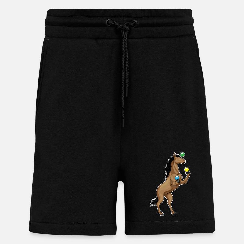 Jongleur de cheval - Short bio décontracté fabriqué en UE - SOLID BLACK