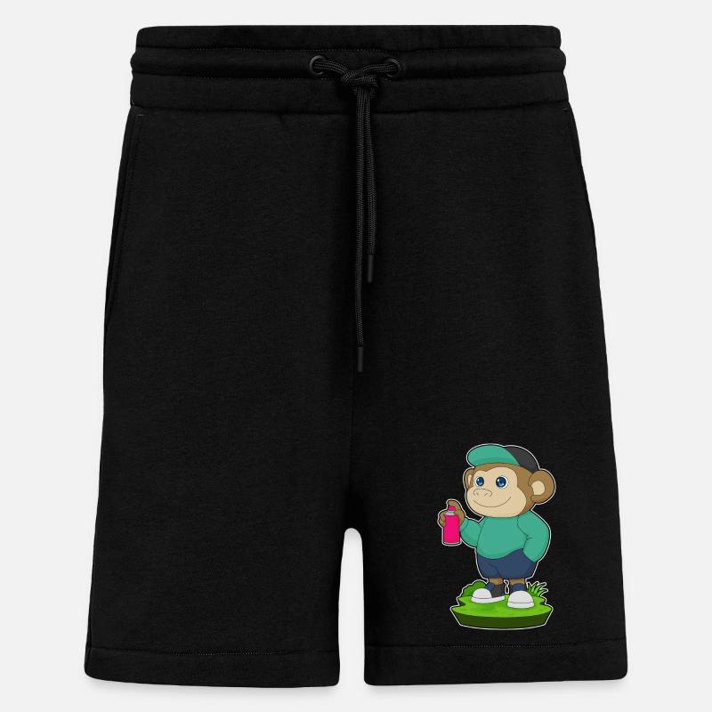 Affe Sprayer Sprühdose - Shorts - made by SPREAD - SOLID BLACK