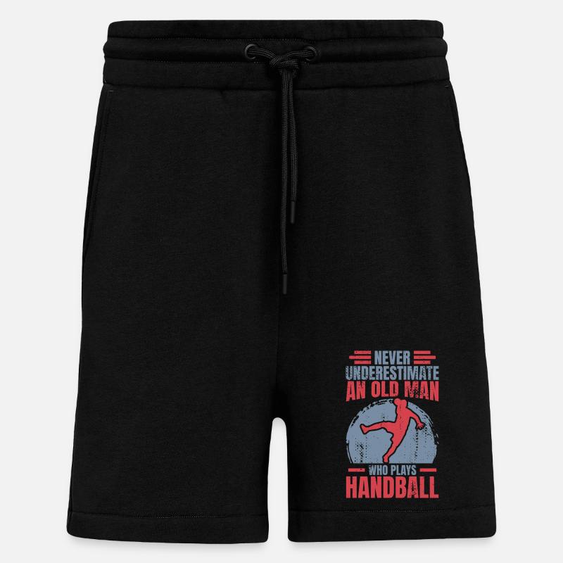 Håndbold bedstefar - Organic relaxed shorts made in EU - SOLID BLACK