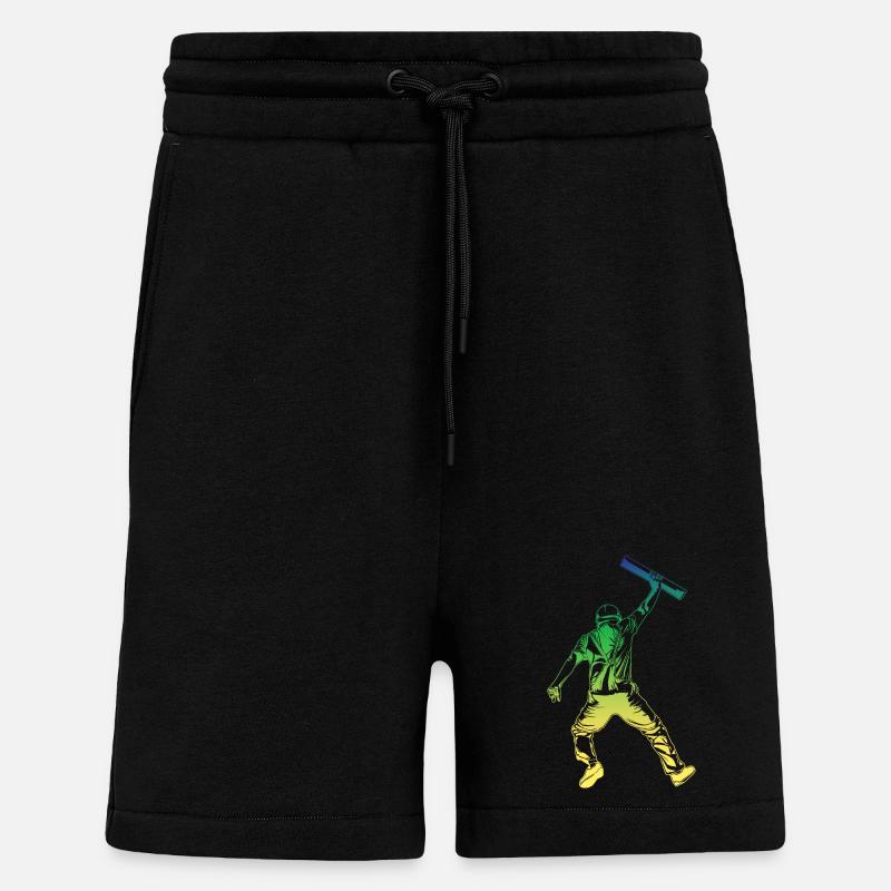 Style rétro d’architecte - Short bio décontracté fabriqué en UE - SOLID BLACK