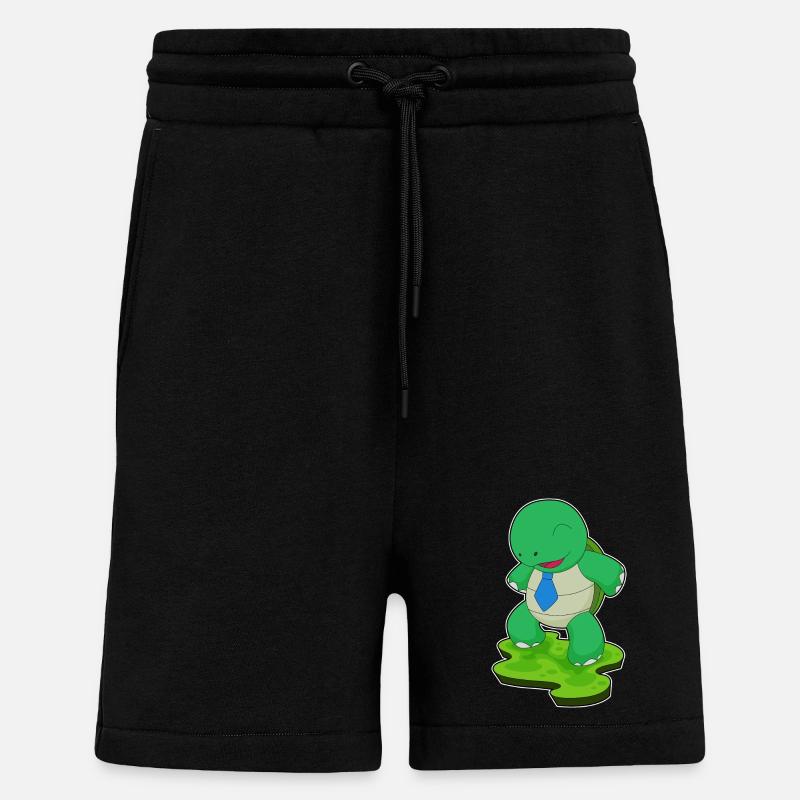 Turtle Necktie - Shorts - made by SPREAD - SOLID BLACK