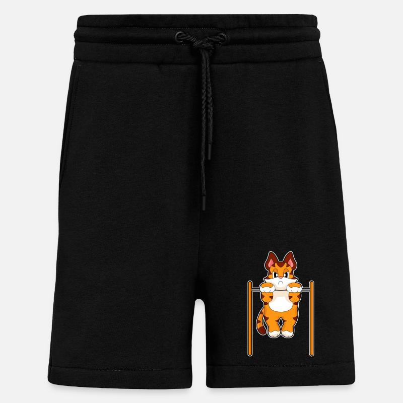 Tiger Bodybuilder Tractions Culturisme - Short bio décontracté fabriqué en UE - SOLID BLACK