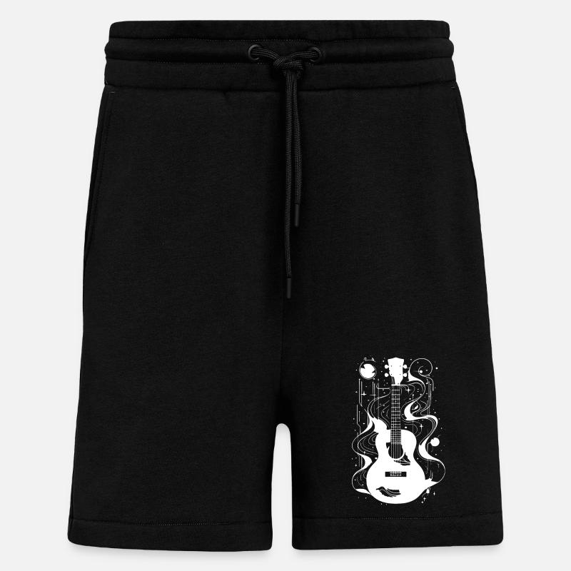 Dessin de ukulélé - Short bio décontracté fabriqué en UE - SOLID BLACK