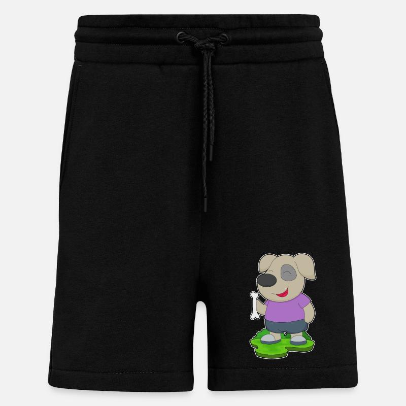 Os de chien - Short bio décontracté fabriqué en UE - SOLID BLACK