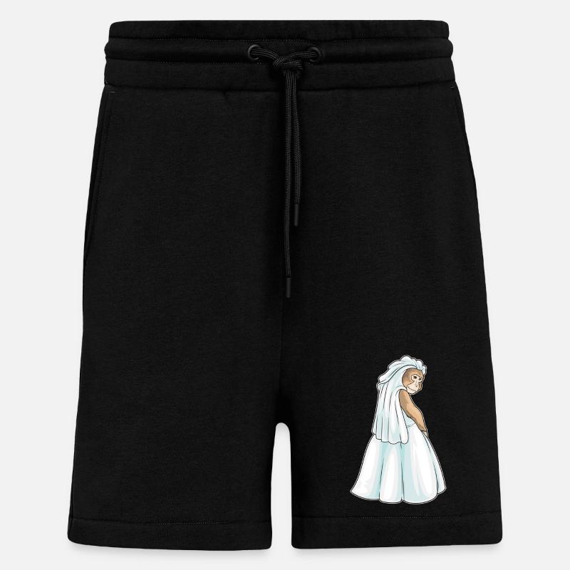 Singe Voile de mariée Mariage - Short bio décontracté fabriqué en UE - SOLID BLACK
