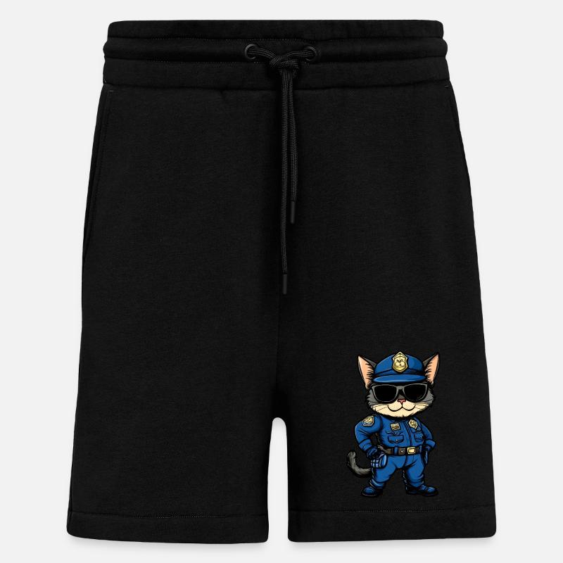 Polizei Katze - Shorts - made by SPREAD - SOLID BLACK