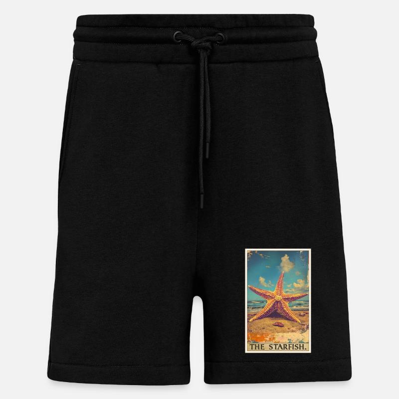 Étoile de mer Étoile de mer - Short bio décontracté fabriqué en UE - SOLID BLACK