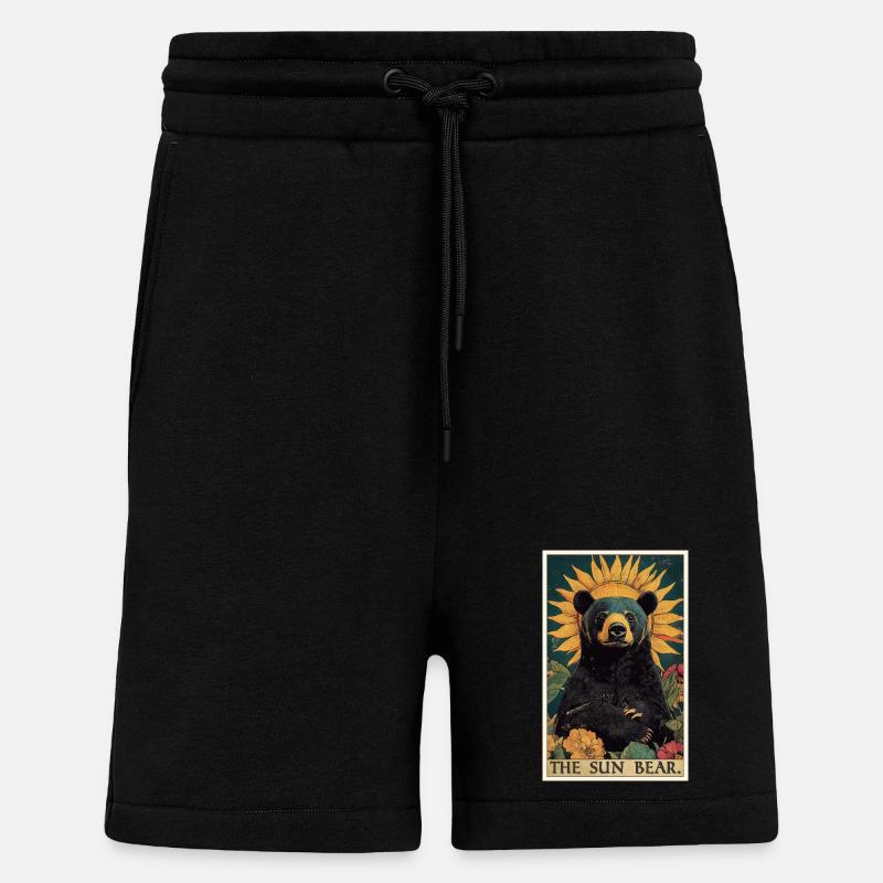 Ours du Soleil Ours Malais - Short bio décontracté fabriqué en UE - SOLID BLACK