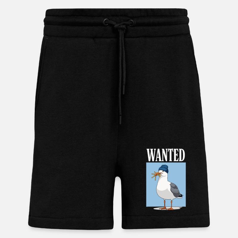 Gesucht Möwe Eiscreme Abenteuer - Short bio décontracté fabriqué en UE - SOLID BLACK