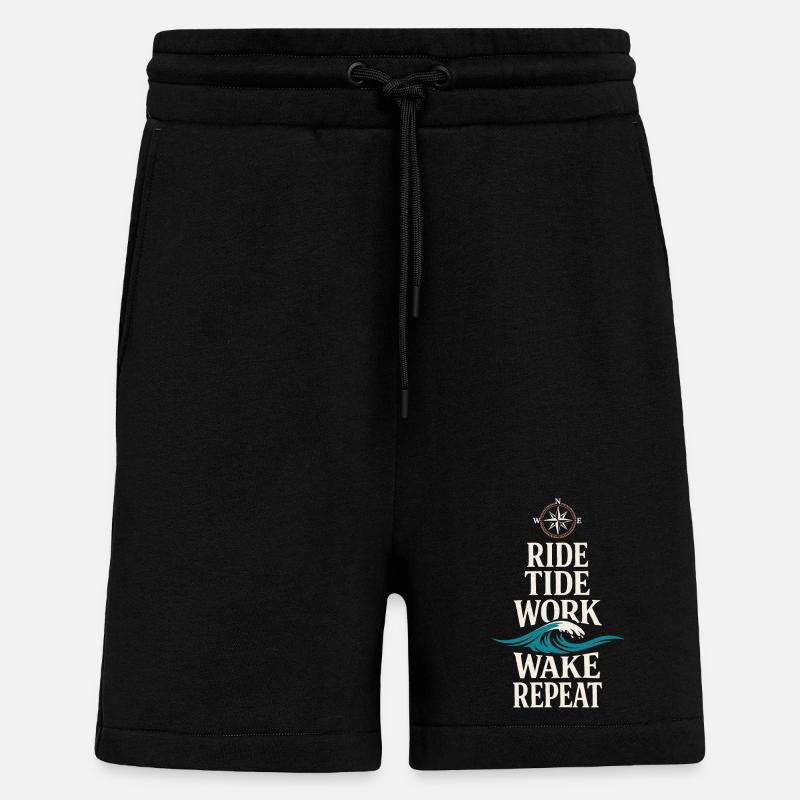 Seemannschaftsgeschenk Für Deckhand Ocean Work - Shorts - made by SPREAD - SOLID BLACK