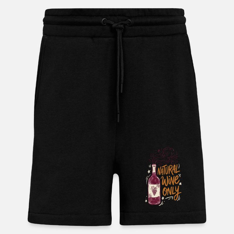 Natural Wine Only - Shorts - made by SPREAD - SOLID BLACK