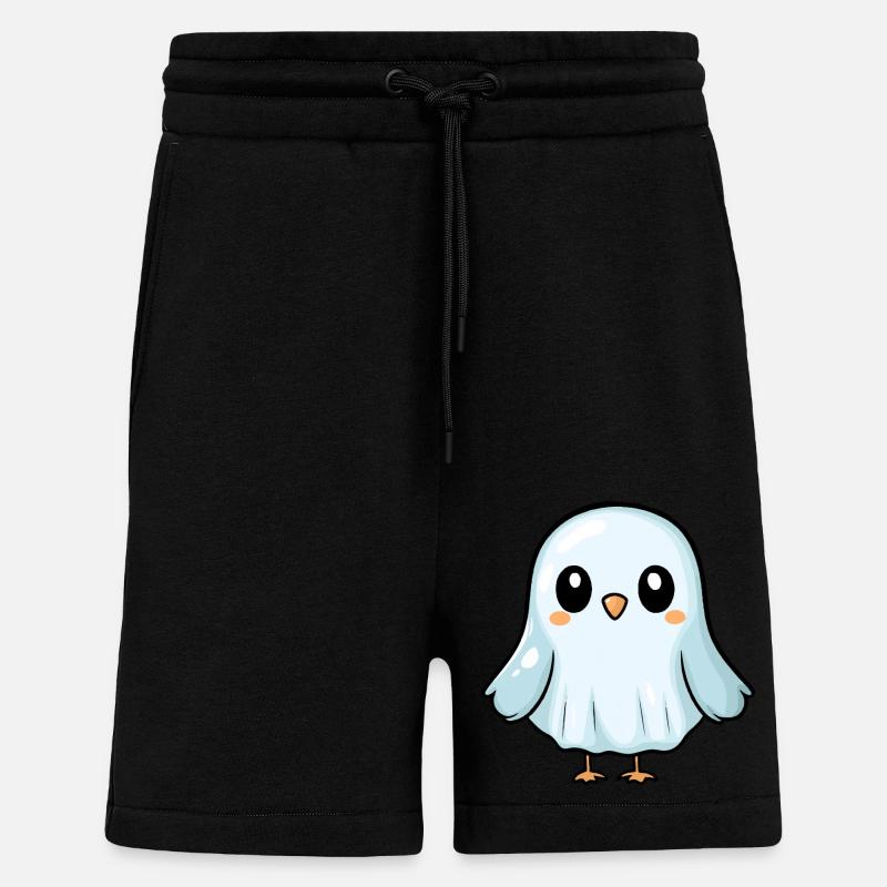 Dove Bird Halloween Comic Ghost - Shorts - made by SPREAD - SOLID BLACK