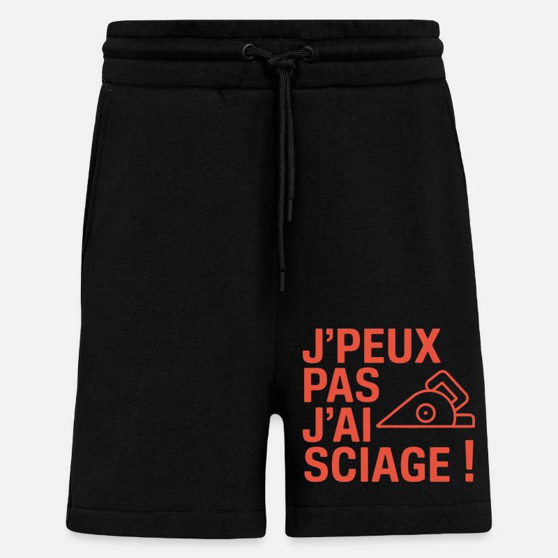 I can't I sawed - Shorts - made by SPREAD - SOLID BLACK