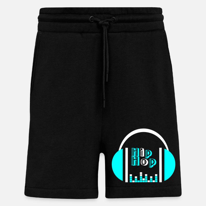 Neonkopfhörer mit Equalizer-Design - Shorts - made by SPREAD - SOLID BLACK