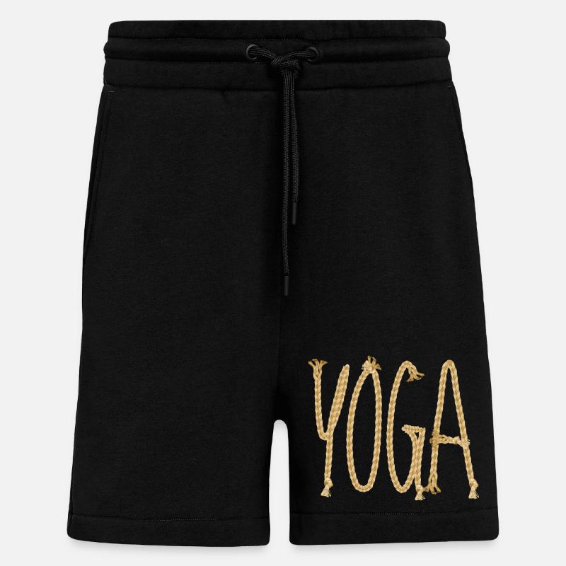 Yoga Scripture - Shorts - made by SPREAD - SOLID BLACK