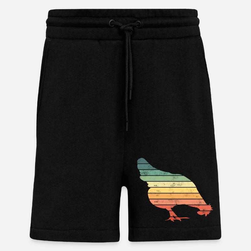 Poulets - Short bio décontracté fabriqué en UE - SOLID BLACK