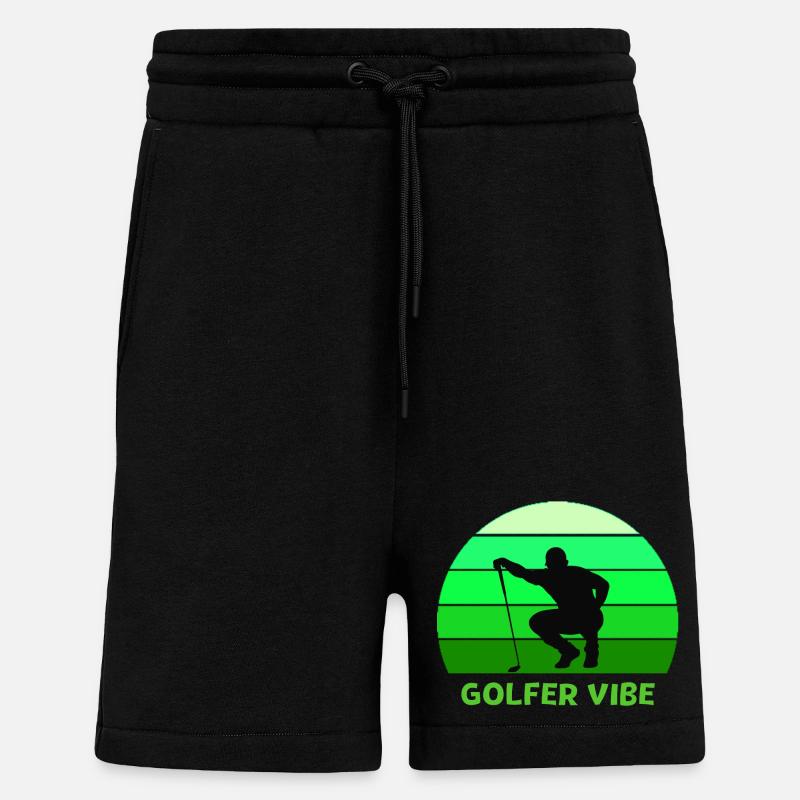 golf, golfing, golfing, playing golf - Shorts - made by SPREAD - SOLID BLACK
