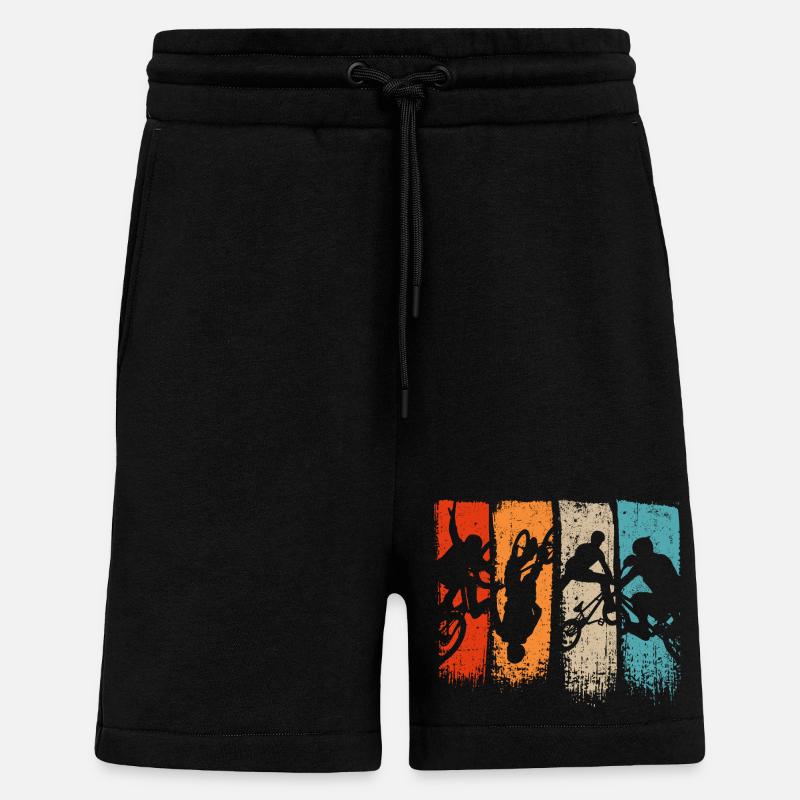Silhouettes d’action à cinq panneaux - Short bio décontracté fabriqué en UE - SOLID BLACK