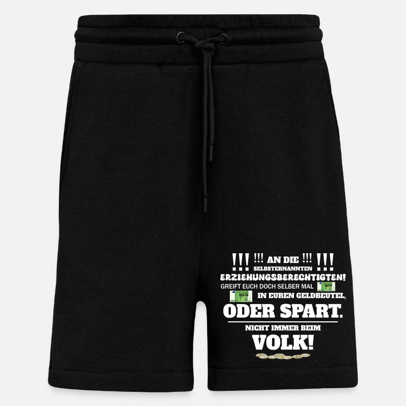 Nicht immer vom Volk - Shorts - made by SPREAD - SOLID BLACK