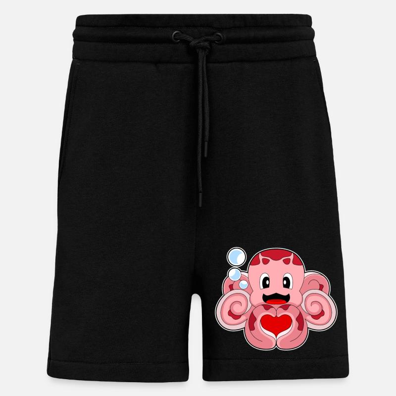 Octopus Heart - Shorts - made by SPREAD - SOLID BLACK
