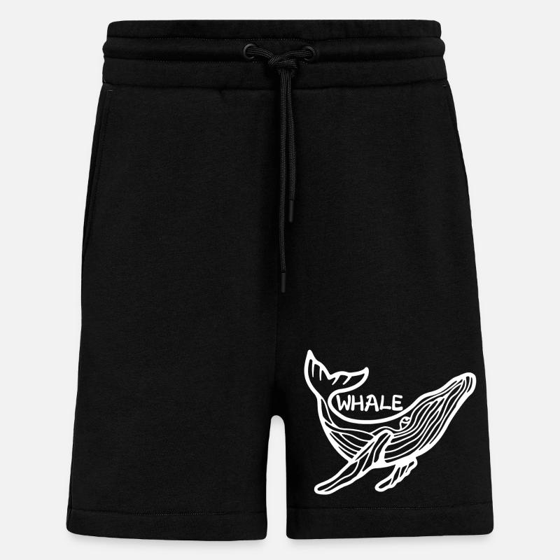 Le géant des mers - Short bio décontracté fabriqué en UE - SOLID BLACK