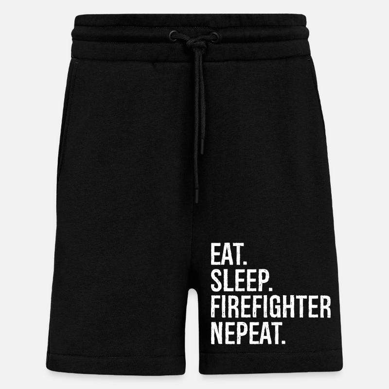 Manger Dormir Pompier Nepeat - Short bio décontracté fabriqué en UE - SOLID BLACK