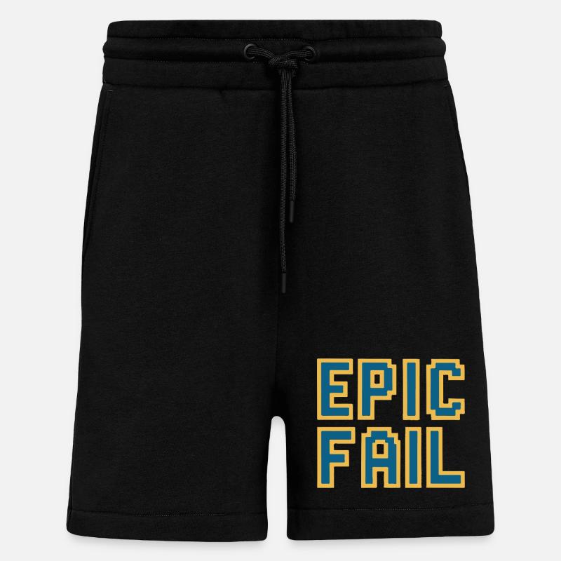 Epic fail - retro 8-bit gaming meme - Shorts - made by SPREAD - SOLID BLACK