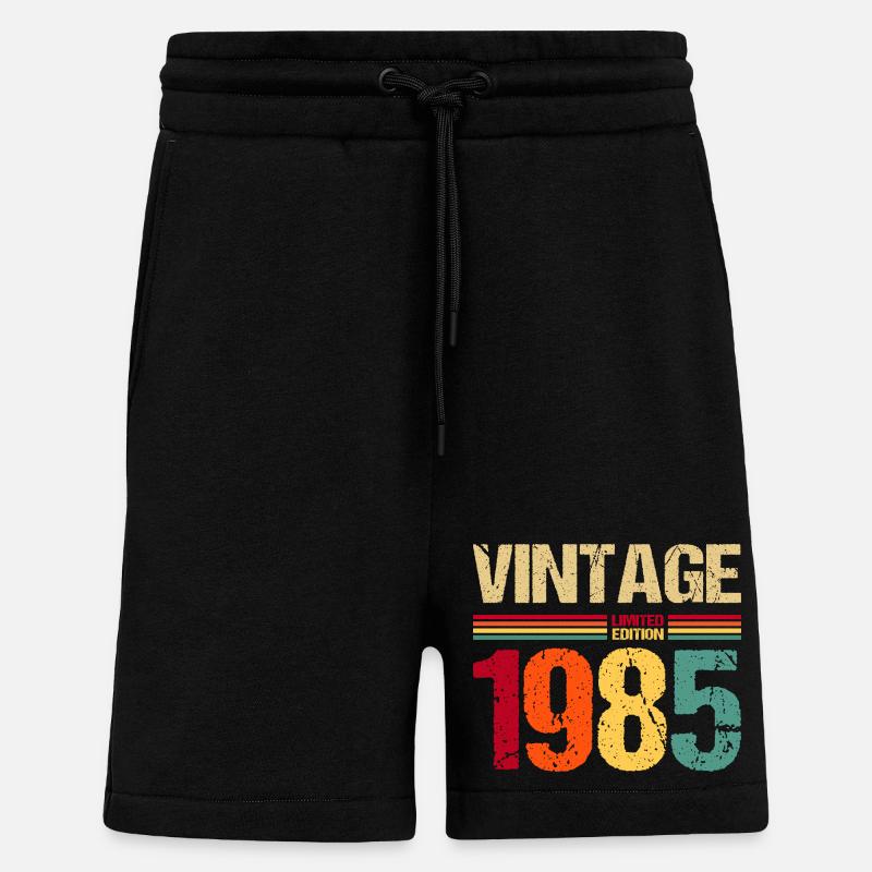 Édition limitée 1985 - Short bio décontracté fabriqué en UE - SOLID BLACK