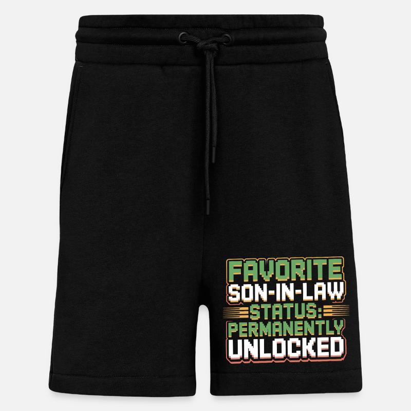 Schwiegermutter Retro Lustiger Schwiegervater - Shorts - made by SPREAD - SOLID BLACK