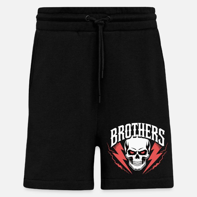 Brüder Schädel Donnerwappen - Shorts - made by SPREAD - SOLID BLACK