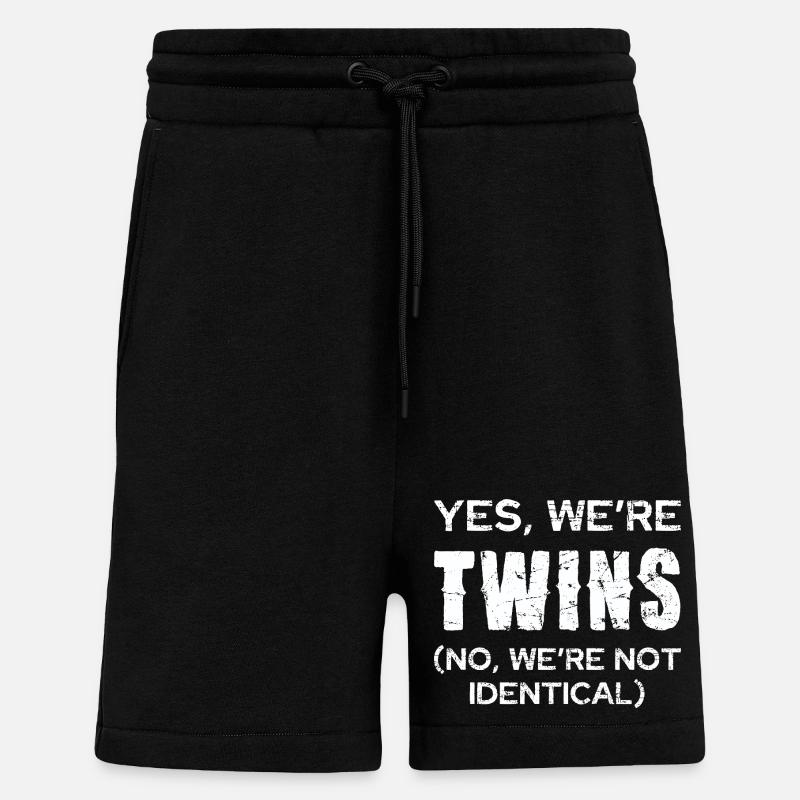 Zwillingswitz: Nicht identisch - Shorts - made by SPREAD - SOLID BLACK