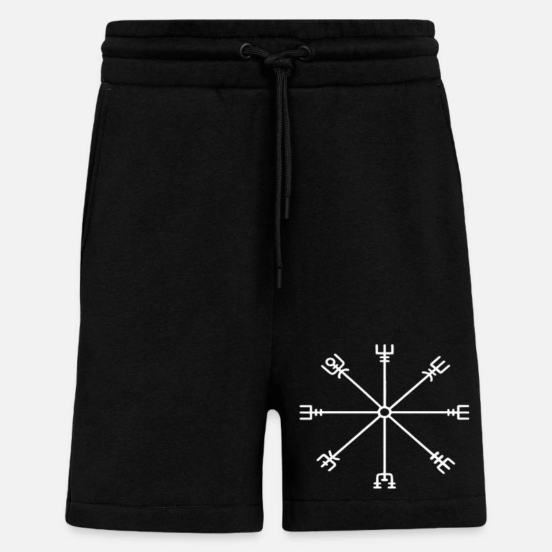 Arcane Compass Glyph - Shorts - made by SPREAD - SOLID BLACK
