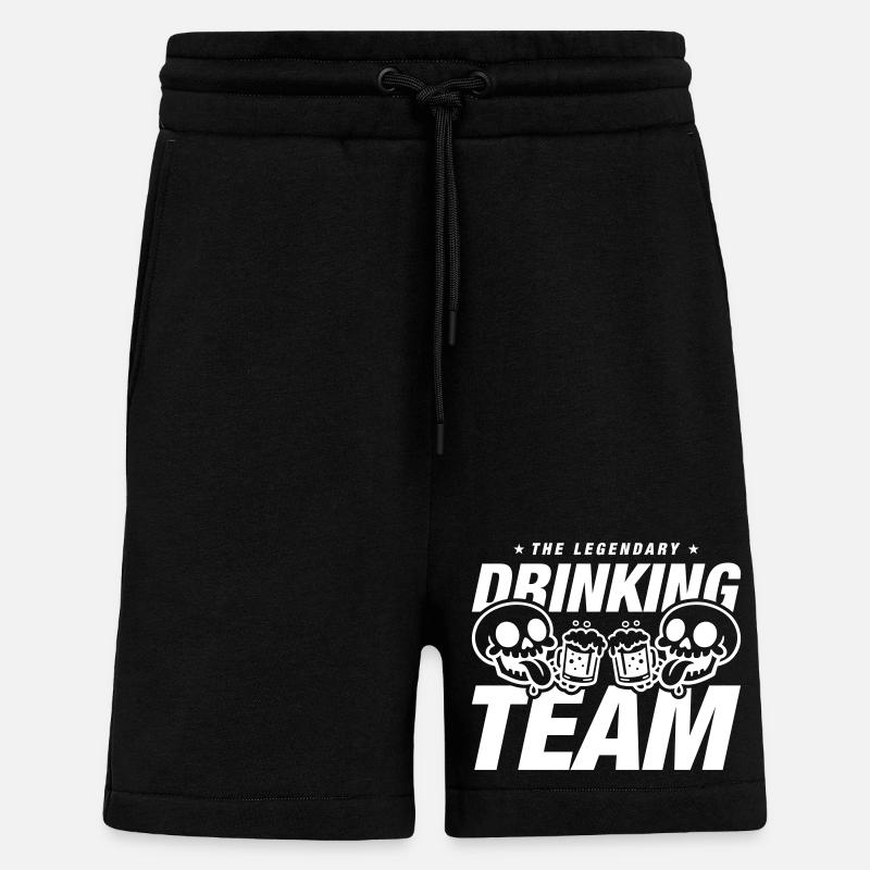 Drinking Team Skelett Bier - Shorts - made by SPREAD - SOLID BLACK