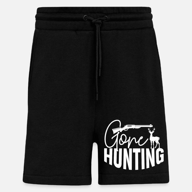 Partie à la chasse - Short bio décontracté fabriqué en UE - SOLID BLACK