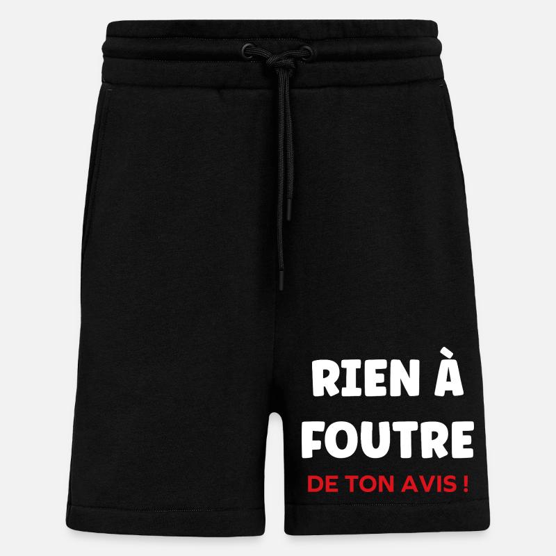 I don't give a damn - Shorts - made by SPREAD - SOLID BLACK