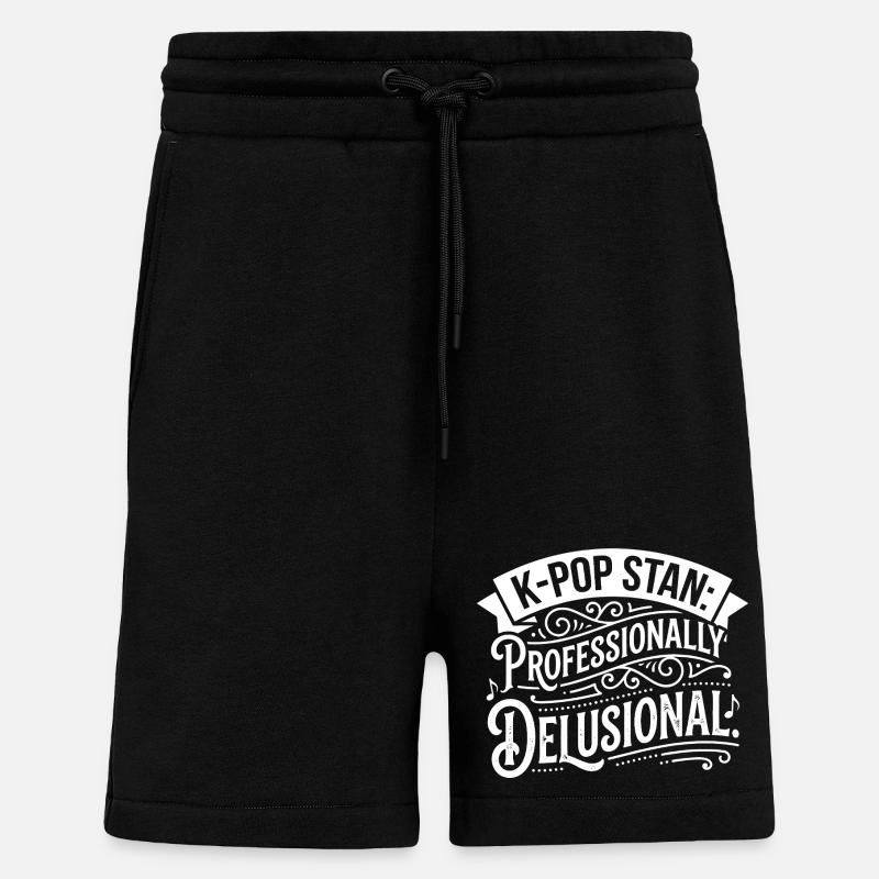 K-Pop Stan: Professionally Delusional - Shorts - made by SPREAD - SOLID BLACK