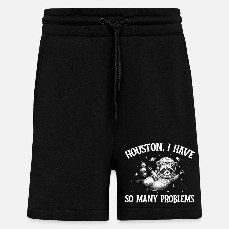 Houston, j’ai tellement de problèmes - Short bio décontracté fabriqué en UE - SOLID BLACK